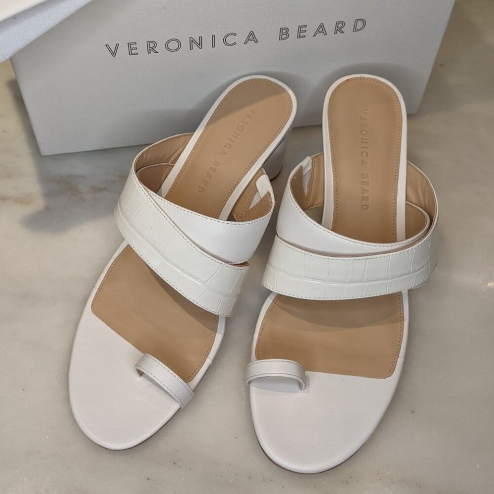 Veronica Beard Sandals Zuri White